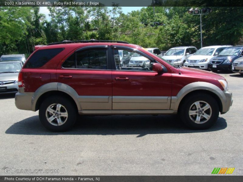 Ruby Red Metallic / Beige 2003 Kia Sorento EX 4WD