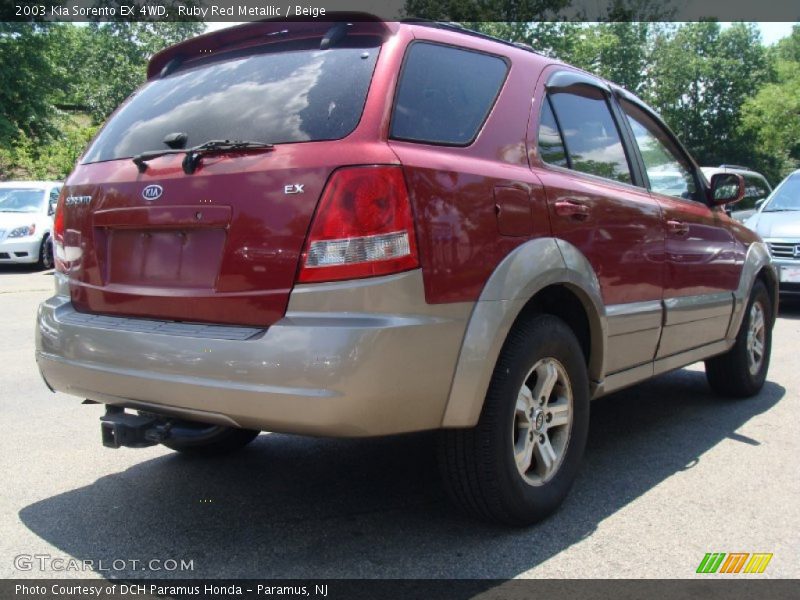 Ruby Red Metallic / Beige 2003 Kia Sorento EX 4WD