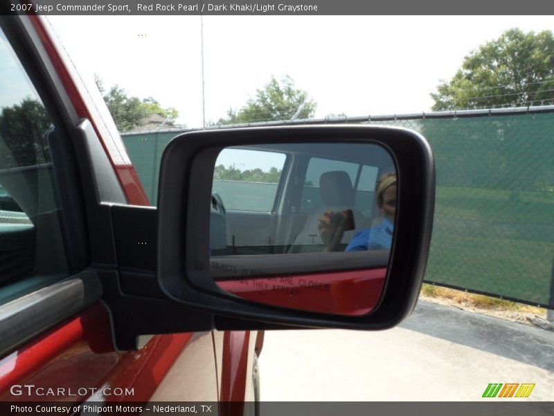 Red Rock Pearl / Dark Khaki/Light Graystone 2007 Jeep Commander Sport