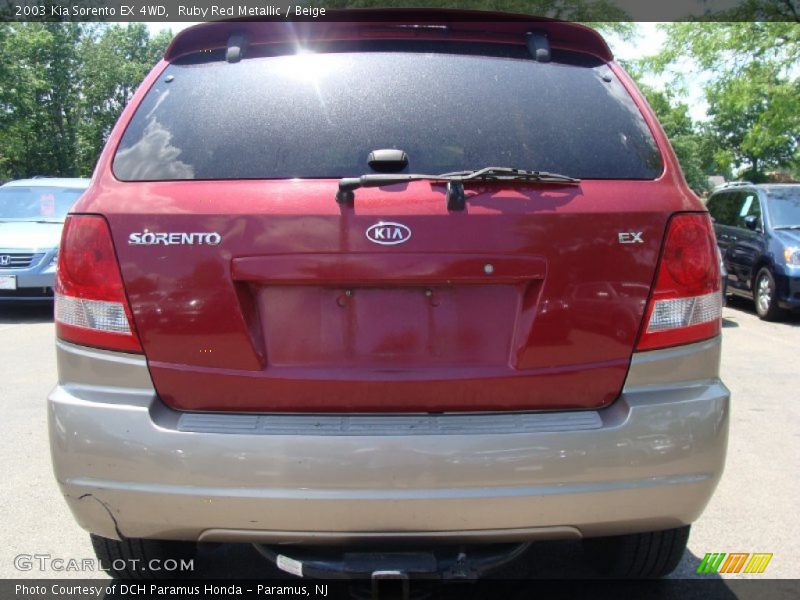 Ruby Red Metallic / Beige 2003 Kia Sorento EX 4WD