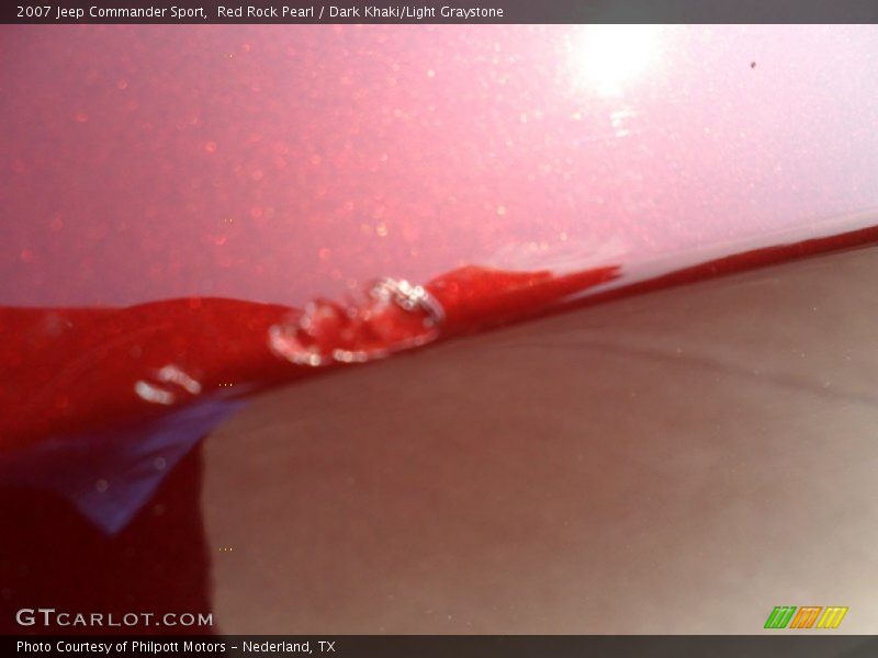 Red Rock Pearl / Dark Khaki/Light Graystone 2007 Jeep Commander Sport