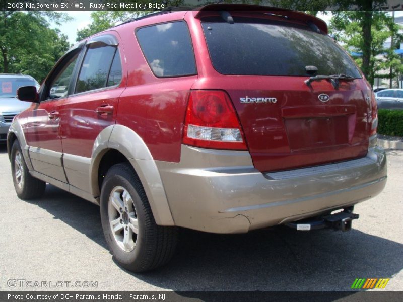 Ruby Red Metallic / Beige 2003 Kia Sorento EX 4WD