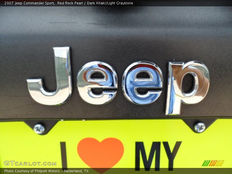 Red Rock Pearl / Dark Khaki/Light Graystone 2007 Jeep Commander Sport