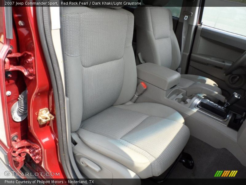 Red Rock Pearl / Dark Khaki/Light Graystone 2007 Jeep Commander Sport
