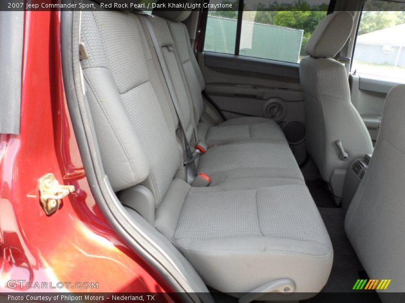 Red Rock Pearl / Dark Khaki/Light Graystone 2007 Jeep Commander Sport