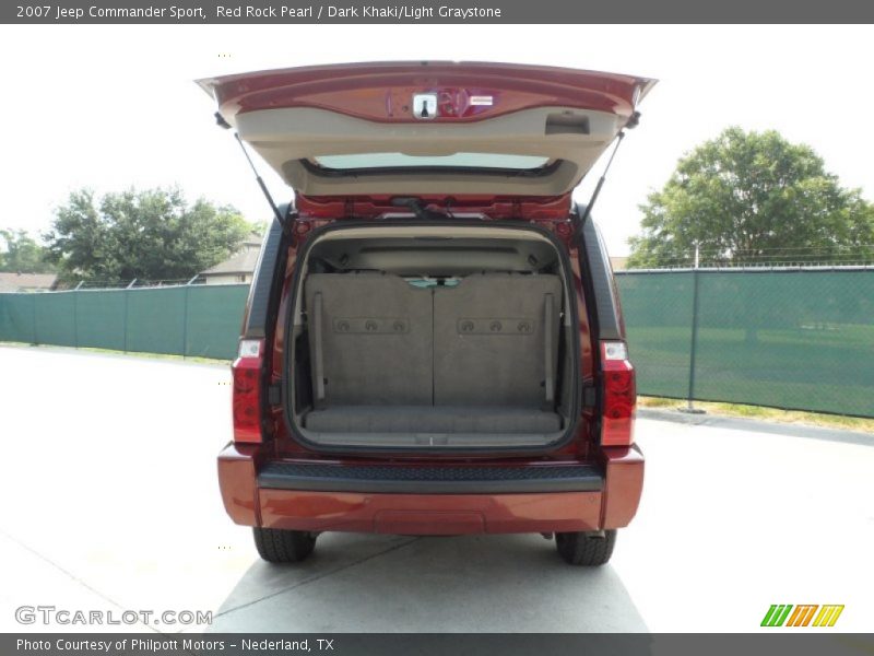 Red Rock Pearl / Dark Khaki/Light Graystone 2007 Jeep Commander Sport
