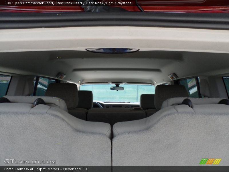 Red Rock Pearl / Dark Khaki/Light Graystone 2007 Jeep Commander Sport
