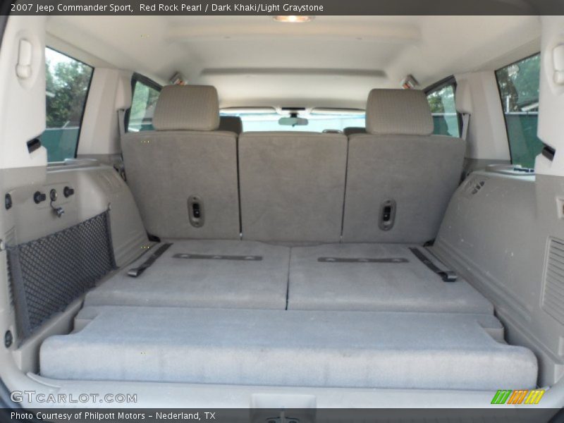 Red Rock Pearl / Dark Khaki/Light Graystone 2007 Jeep Commander Sport