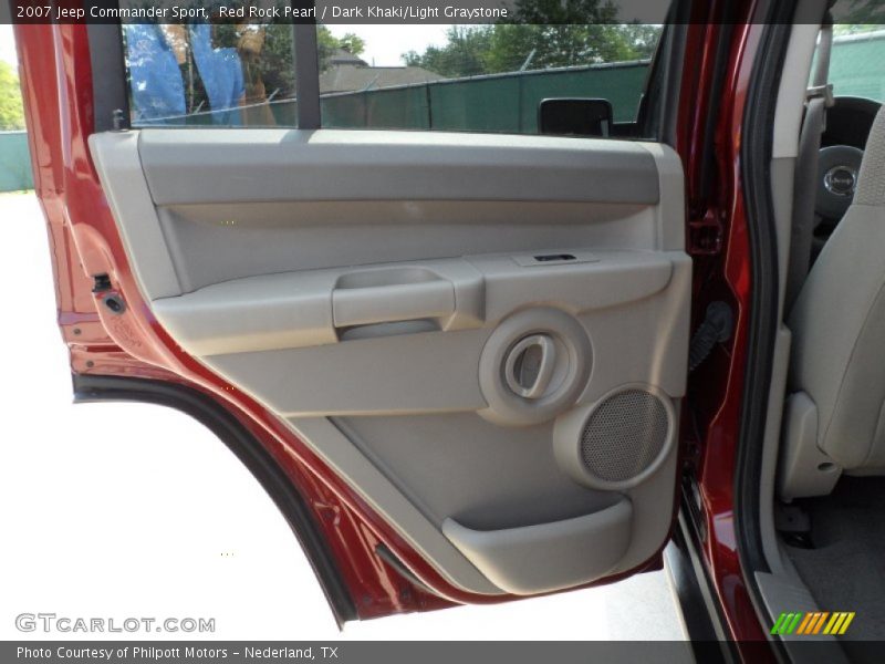 Red Rock Pearl / Dark Khaki/Light Graystone 2007 Jeep Commander Sport