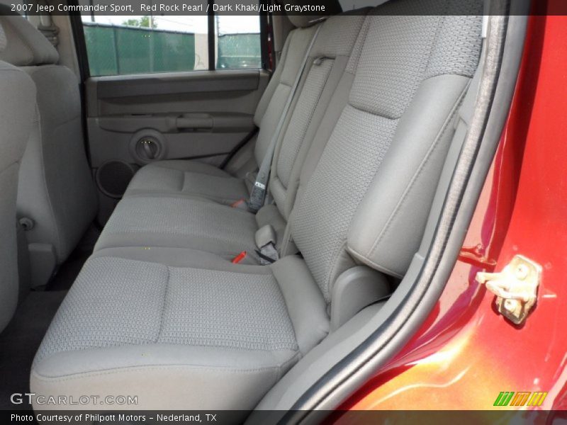 Red Rock Pearl / Dark Khaki/Light Graystone 2007 Jeep Commander Sport