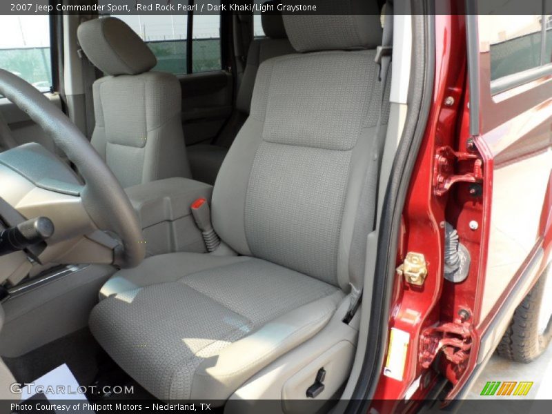 Red Rock Pearl / Dark Khaki/Light Graystone 2007 Jeep Commander Sport