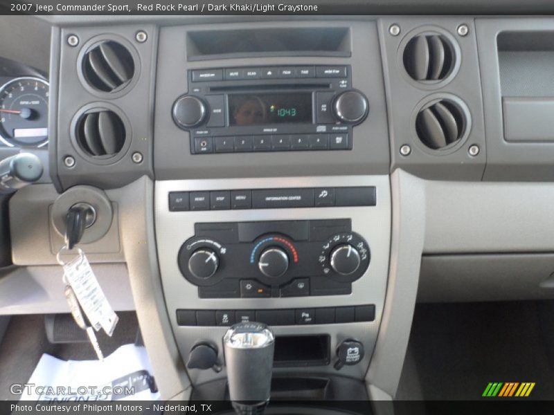Red Rock Pearl / Dark Khaki/Light Graystone 2007 Jeep Commander Sport
