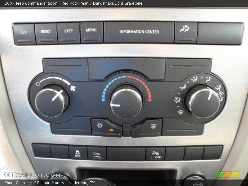 Red Rock Pearl / Dark Khaki/Light Graystone 2007 Jeep Commander Sport