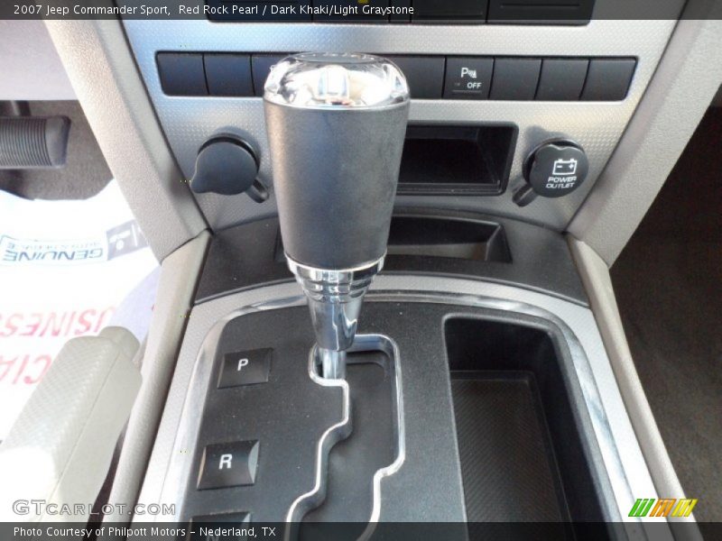 Red Rock Pearl / Dark Khaki/Light Graystone 2007 Jeep Commander Sport