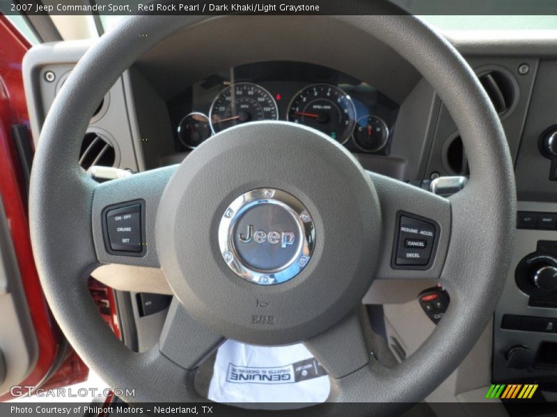 Red Rock Pearl / Dark Khaki/Light Graystone 2007 Jeep Commander Sport