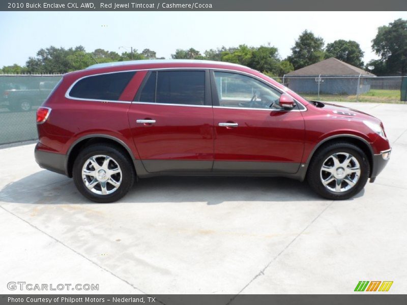 Red Jewel Tintcoat / Cashmere/Cocoa 2010 Buick Enclave CXL AWD