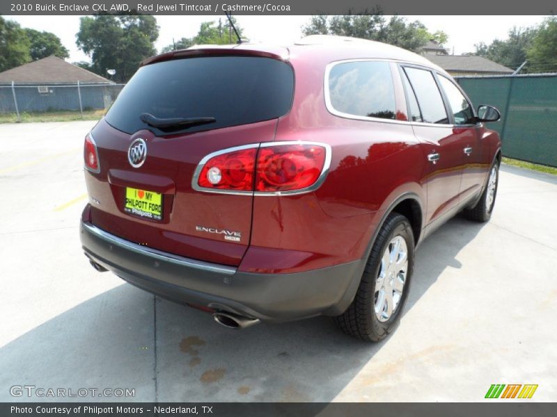 Red Jewel Tintcoat / Cashmere/Cocoa 2010 Buick Enclave CXL AWD