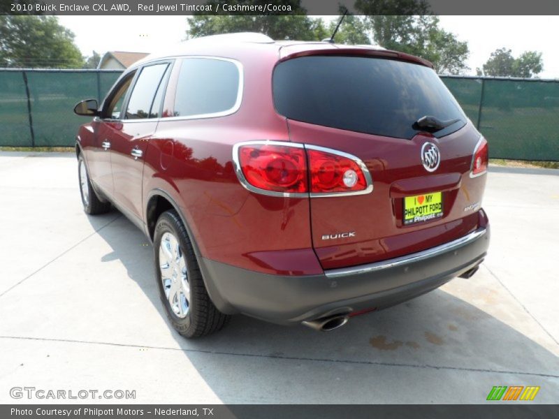 Red Jewel Tintcoat / Cashmere/Cocoa 2010 Buick Enclave CXL AWD