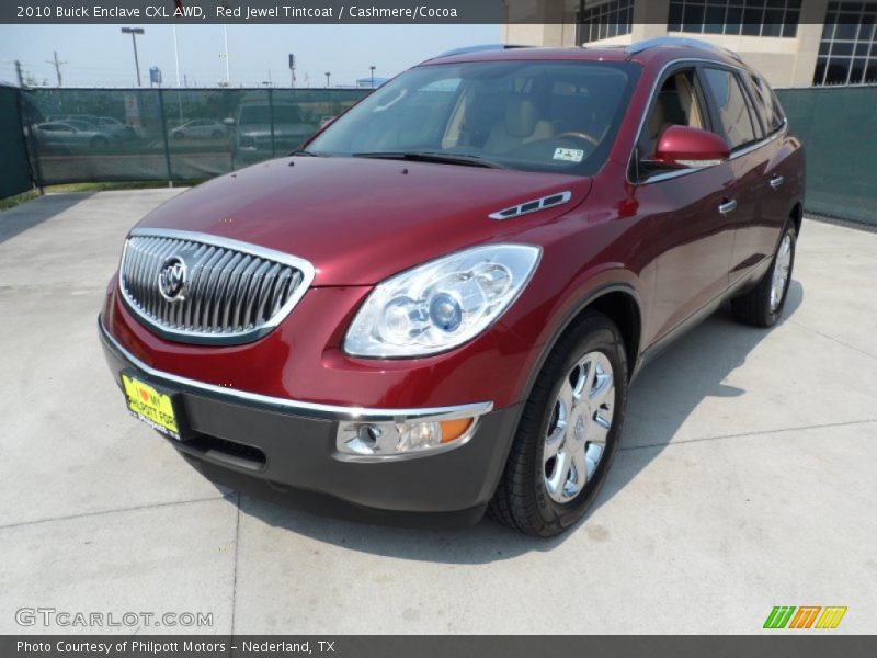 Red Jewel Tintcoat / Cashmere/Cocoa 2010 Buick Enclave CXL AWD