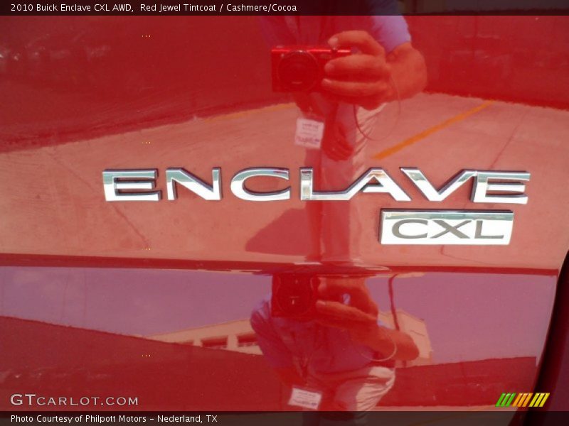 Red Jewel Tintcoat / Cashmere/Cocoa 2010 Buick Enclave CXL AWD