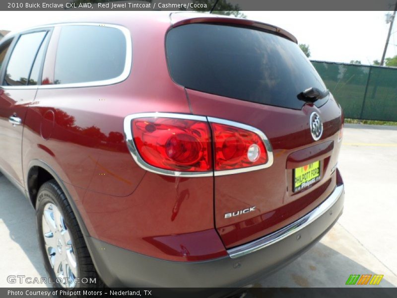 Red Jewel Tintcoat / Cashmere/Cocoa 2010 Buick Enclave CXL AWD