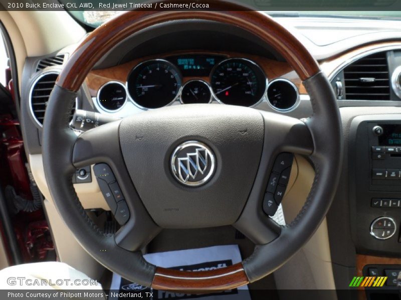 Red Jewel Tintcoat / Cashmere/Cocoa 2010 Buick Enclave CXL AWD