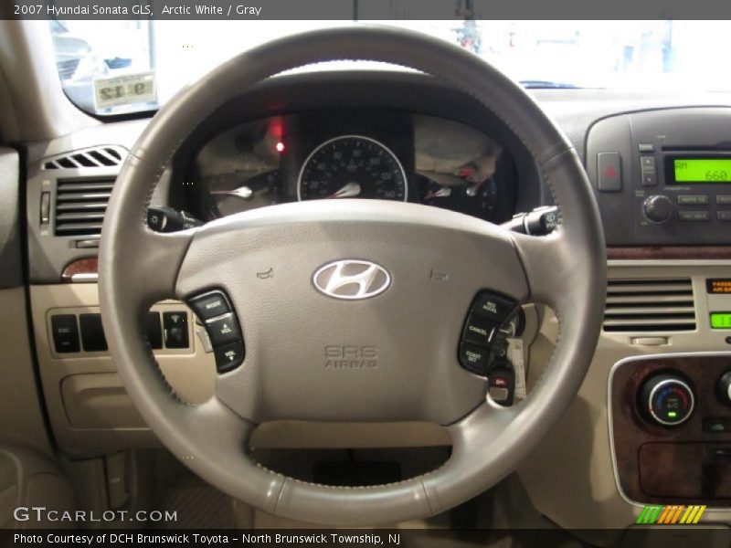 Arctic White / Gray 2007 Hyundai Sonata GLS