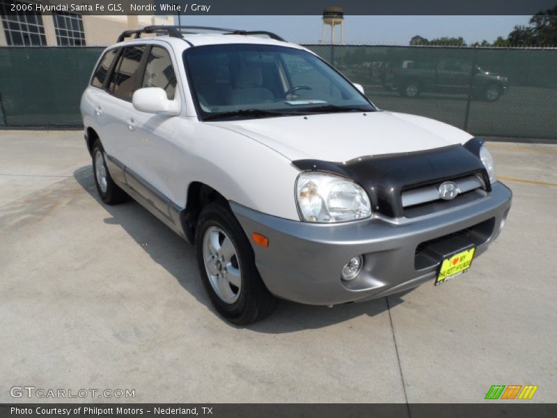 Nordic White / Gray 2006 Hyundai Santa Fe GLS