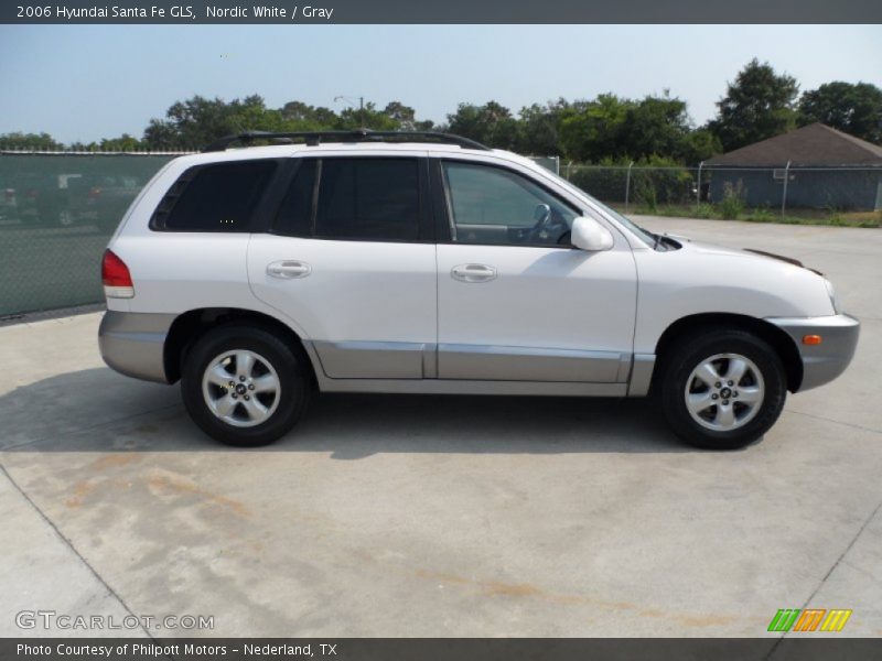 Nordic White / Gray 2006 Hyundai Santa Fe GLS
