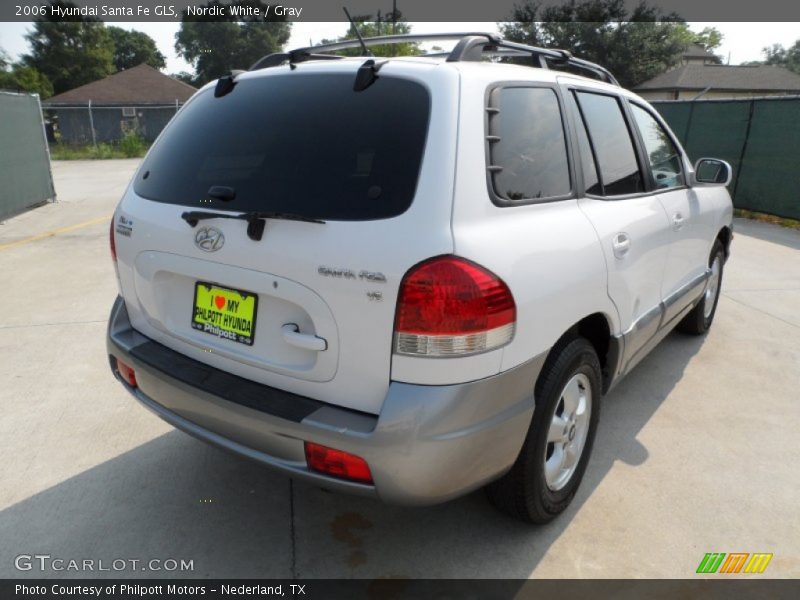 Nordic White / Gray 2006 Hyundai Santa Fe GLS