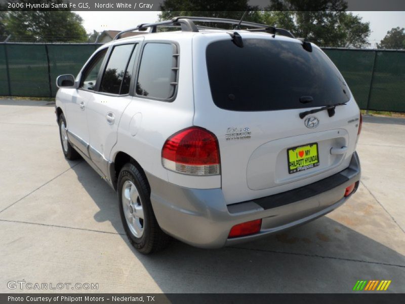 Nordic White / Gray 2006 Hyundai Santa Fe GLS
