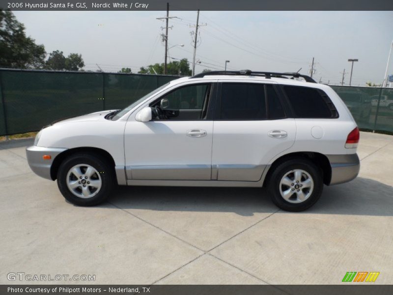 Nordic White / Gray 2006 Hyundai Santa Fe GLS