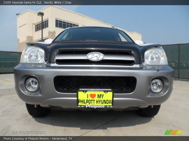 Nordic White / Gray 2006 Hyundai Santa Fe GLS