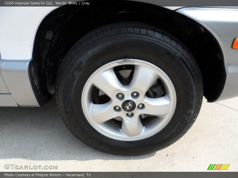 Nordic White / Gray 2006 Hyundai Santa Fe GLS