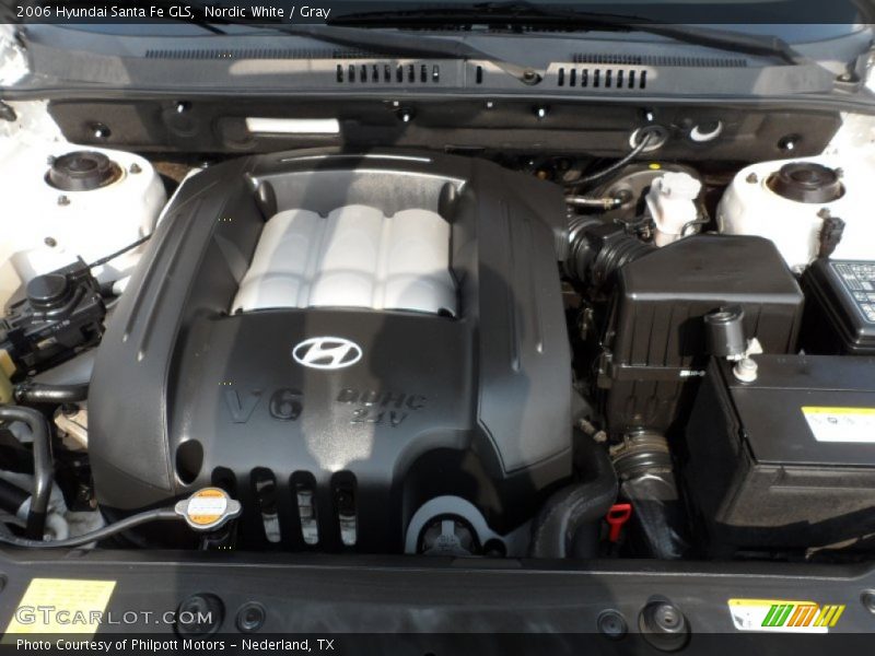 Nordic White / Gray 2006 Hyundai Santa Fe GLS