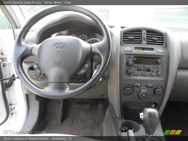 Nordic White / Gray 2006 Hyundai Santa Fe GLS