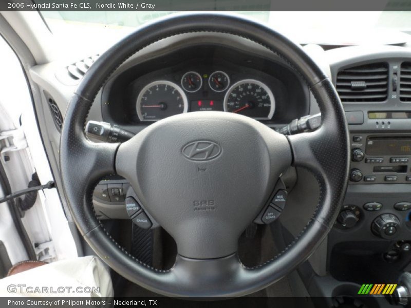 Nordic White / Gray 2006 Hyundai Santa Fe GLS