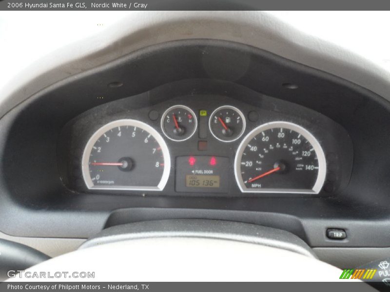 Nordic White / Gray 2006 Hyundai Santa Fe GLS