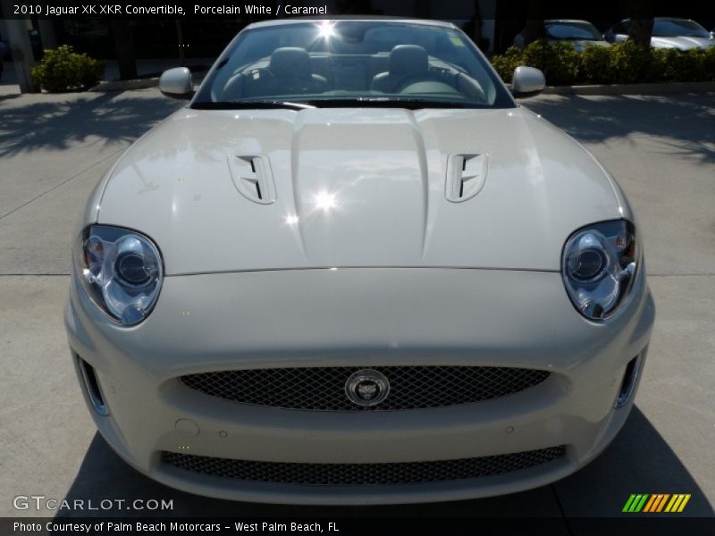 Porcelain White / Caramel 2010 Jaguar XK XKR Convertible