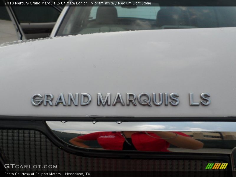 Vibrant White / Medium Light Stone 2010 Mercury Grand Marquis LS Ultimate Edition