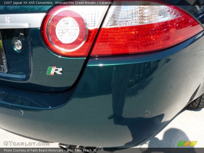 Emerald Fire Green Metallic / Caramel 2007 Jaguar XK XKR Convertible
