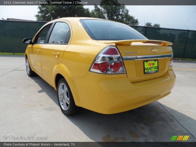 Summer Yellow / Charcoal 2011 Chevrolet Aveo LT Sedan