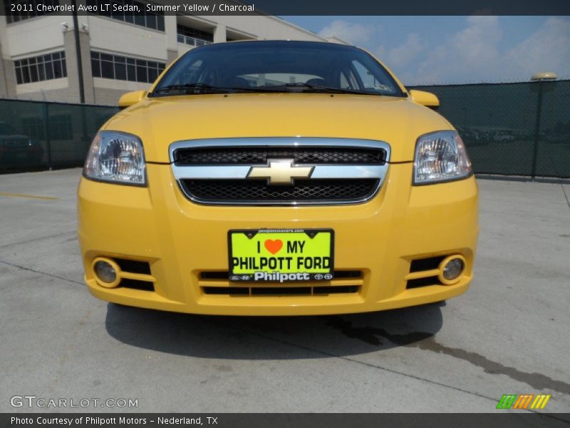 Summer Yellow / Charcoal 2011 Chevrolet Aveo LT Sedan