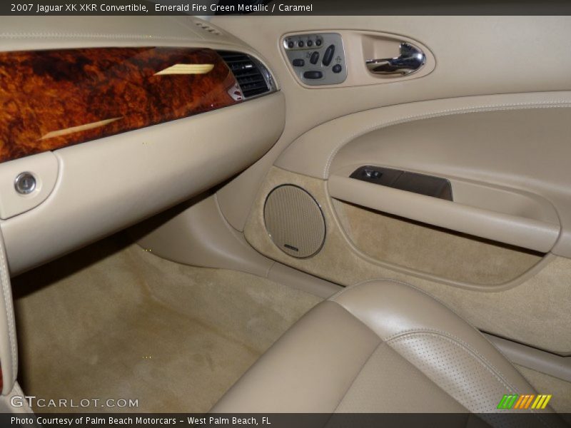 Emerald Fire Green Metallic / Caramel 2007 Jaguar XK XKR Convertible