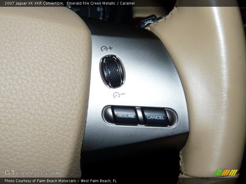 Emerald Fire Green Metallic / Caramel 2007 Jaguar XK XKR Convertible