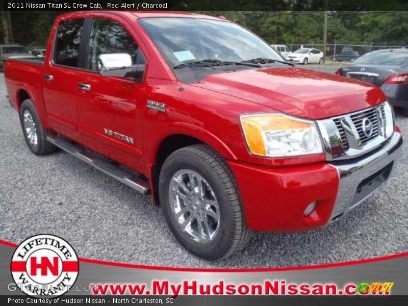 Red Alert / Charcoal 2011 Nissan Titan SL Crew Cab