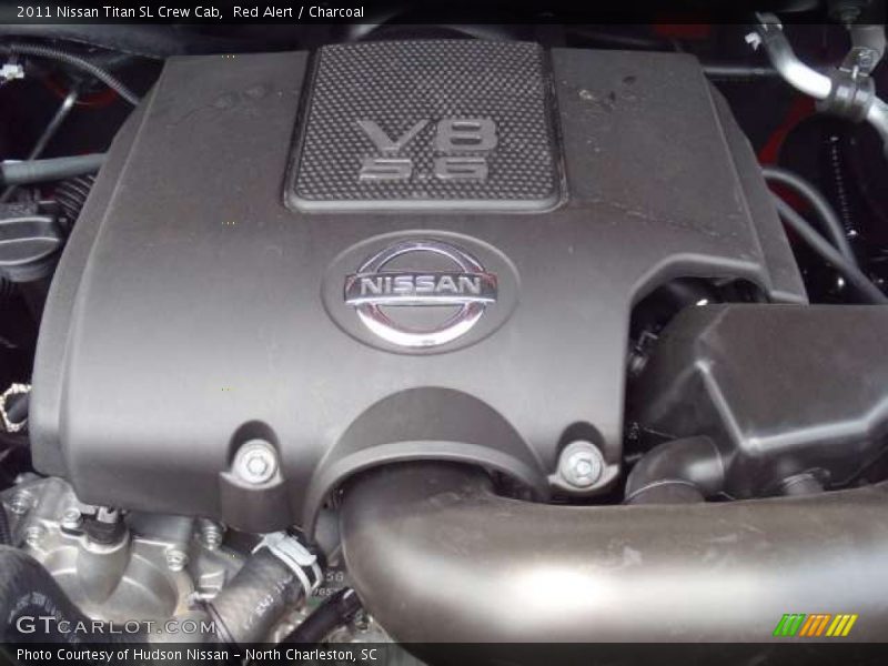 Red Alert / Charcoal 2011 Nissan Titan SL Crew Cab