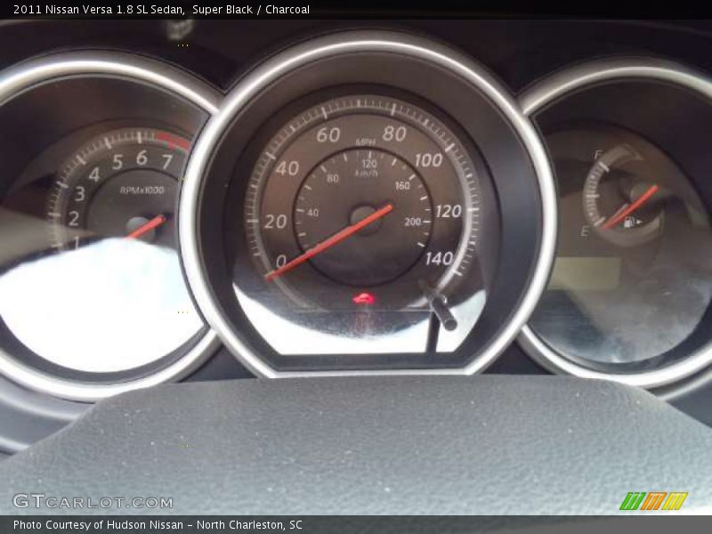 Super Black / Charcoal 2011 Nissan Versa 1.8 SL Sedan