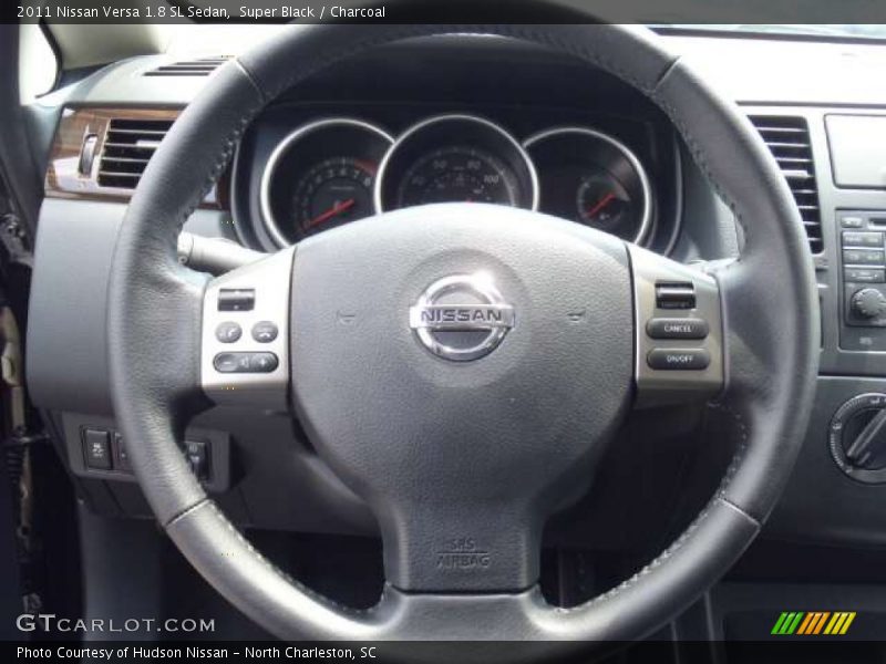 Super Black / Charcoal 2011 Nissan Versa 1.8 SL Sedan