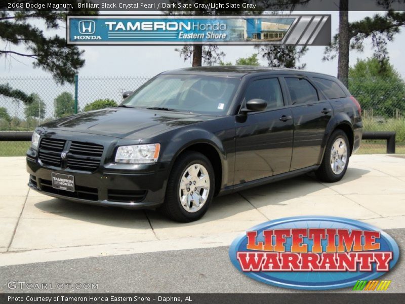 Brilliant Black Crystal Pearl / Dark Slate Gray/Light Slate Gray 2008 Dodge Magnum